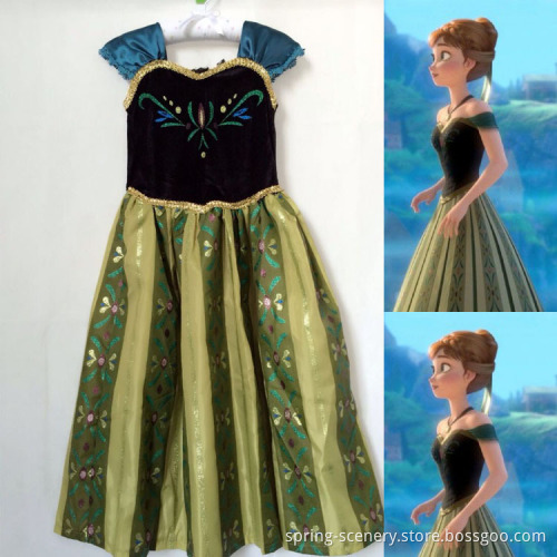 Anna's Dress Children's Dress Frozen Anna Princess Dress Girls Dress Costume Dress Skirt